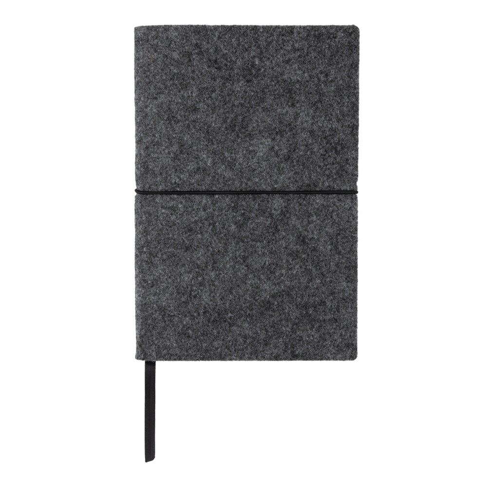 GRS certified recycled felt A5 softcover notebook