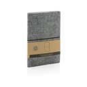 GRS certified recycled felt A5 softcover notebook