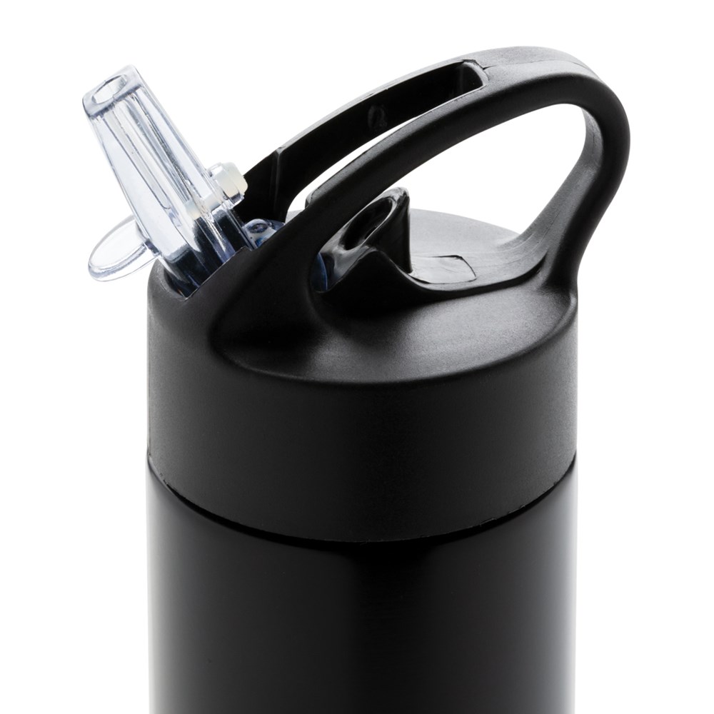 Sport bottle with straw