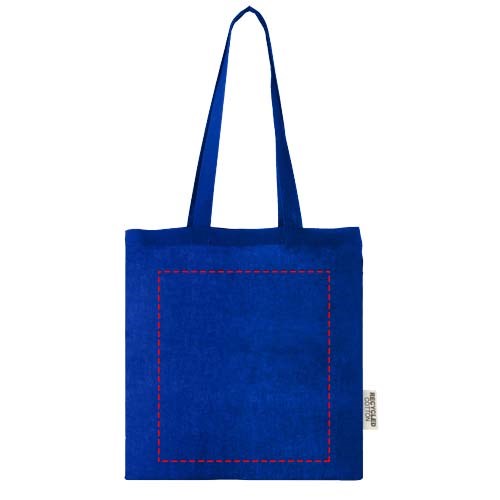 Madras 140 g/m2 GRS recycled cotton tote bag 7L