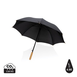 23" Impact AWARE™ RPET 190T auto open bamboo umbrella